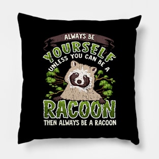 Funny Raccoon Geek Pillow