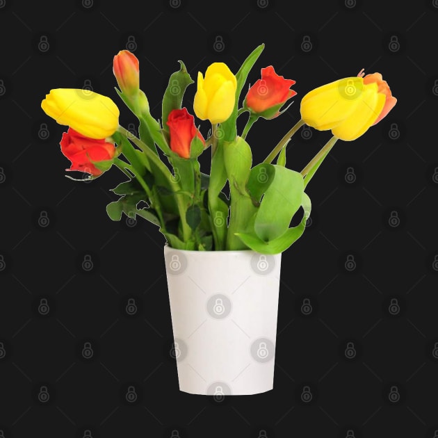 Yellow Tulips and Red Roses by DesignMore21