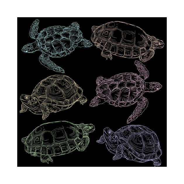 Colorful turtle pattern by Faeblehoarder