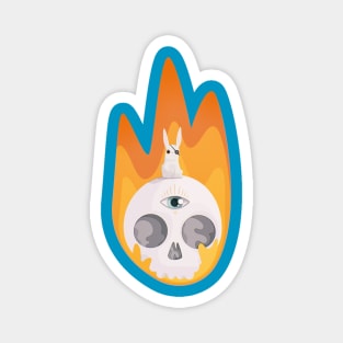 Bunny_Skull Magnet