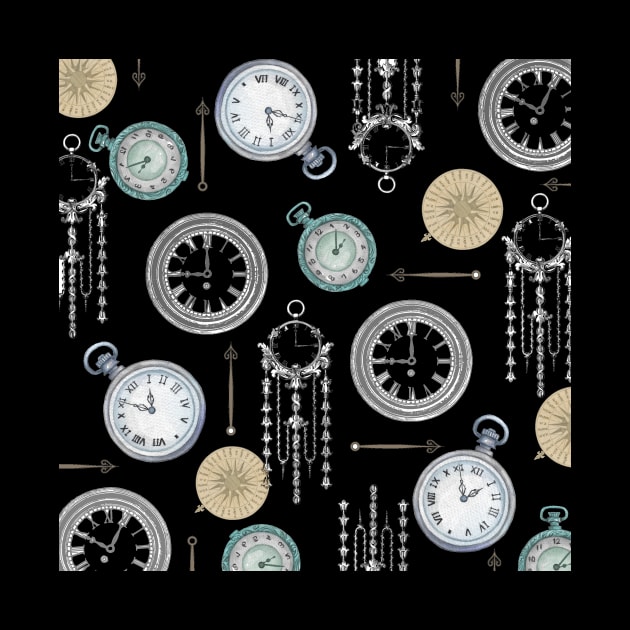 vintage clock pattern by Yenz4289