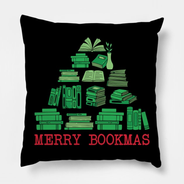 Merry bookmas Pillow by MZeeDesigns