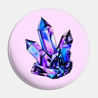 Purple Blue Crystal Pin