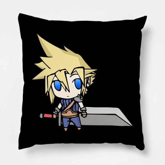 Cloud Strife Chibi Pillow by gallo178