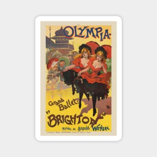 Olympia Grand Ballet France Vintage Poster 1898 Magnet