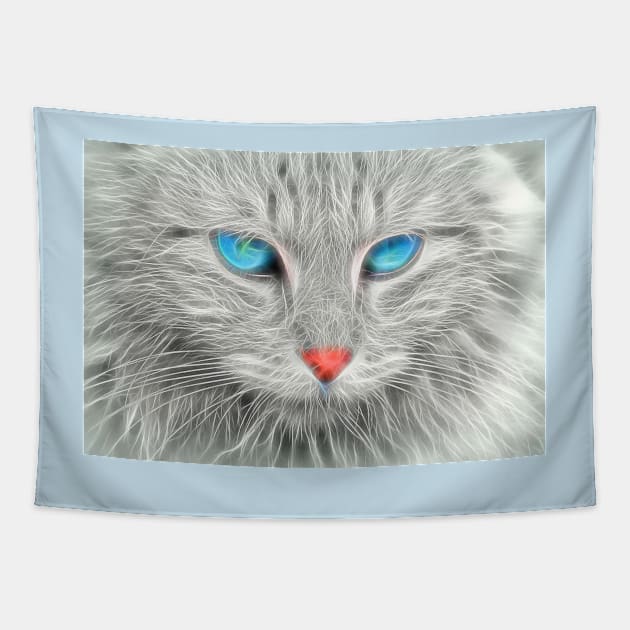 Fractal Cat Tapestry by sciencenotes