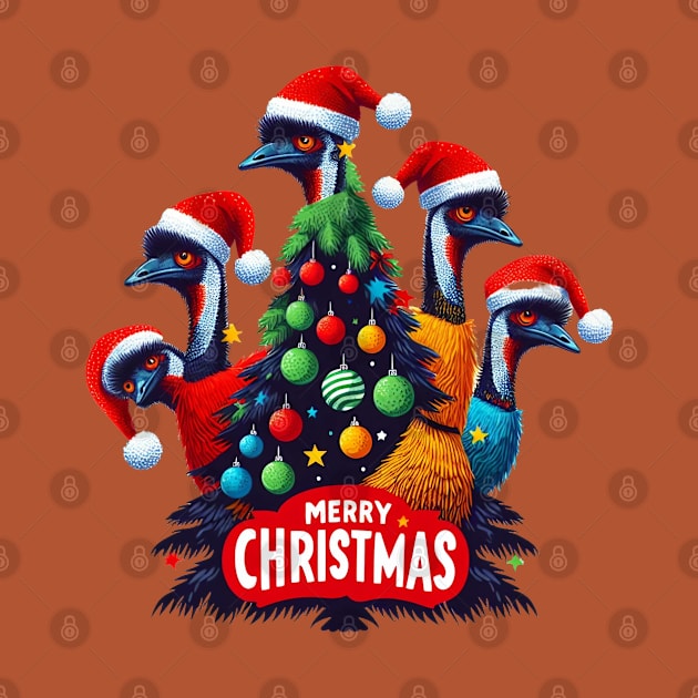 christmas australian emu by BukovskyART