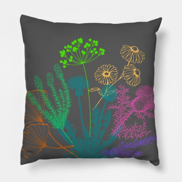 Bouquet of herbs Pillow by Kamila's Ideas