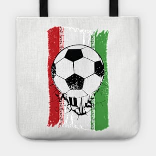 Vintage Iranian Flag with Football // Iran Soccer Tote