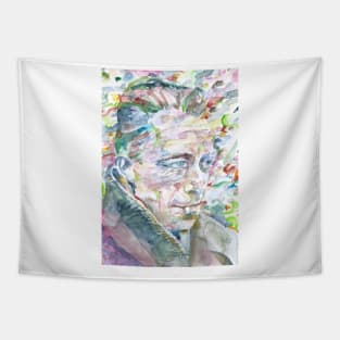 ALBERT CAMUS watercolor portrait .4 Tapestry