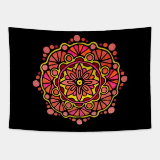 Brightly Colored Mandala Tapestry