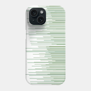 Modern Thin Green Lines Swaying Phone Case