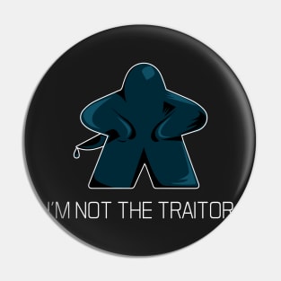 Social Deduction I'm Not The Traitor Meeple Graphic- Board Game - Tabletop Gaming Pin