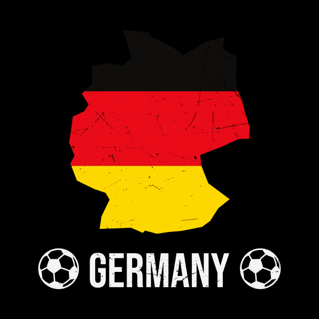 Germany Soccer Map National Team Fan Football by Foxxy Merch