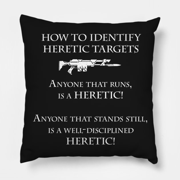 How To Identify Heretic Targets Pillow by Wykd_Life