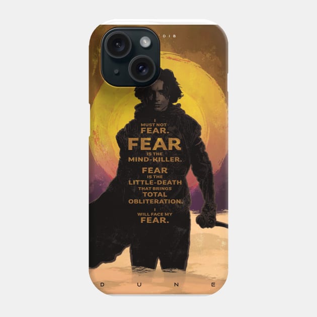 Fear is the Mind-Killer - Dune Phone Case by chrisayerscreative