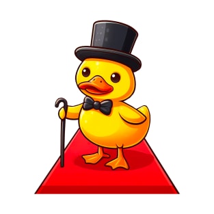 Artist duckling wearing top hat and walking stick T-Shirt