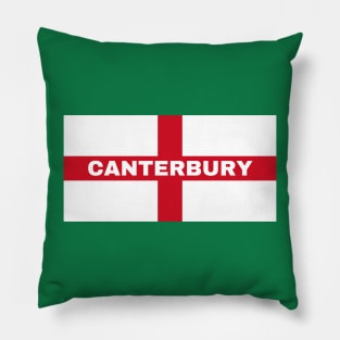 Canterbury City in English Flag Pillow