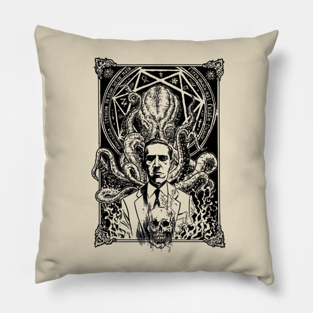 HP Lovecraft Pillow by The Grand Guignol Horror Store