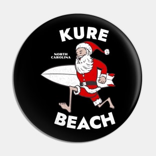 Kure Beach, NC Christmas Vacationing Skiing Santa Pin