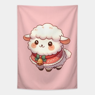 Cute Christmas Sheep Tapestry