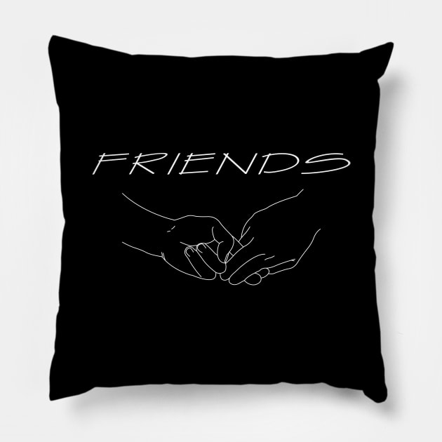 Friends - White Pillow by SanTees