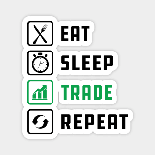 Trader - Eat Sleep Trade Repeat Magnet
