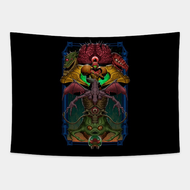 S Metroid poster Tapestry by Werupz