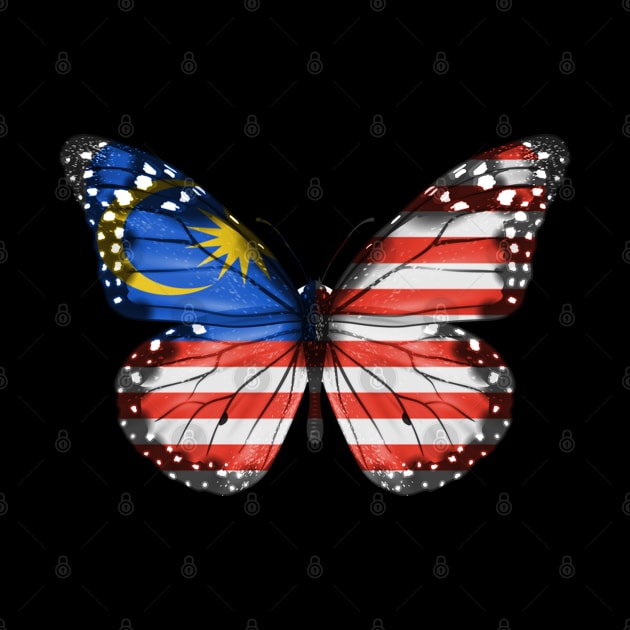 Malaysian Flag  Butterfly - Gift for Malaysian From Malaysia by Country Flags