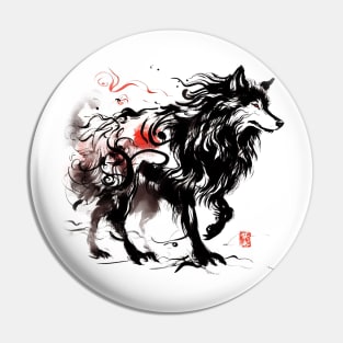 Chinese Style Ink Wolf Pin