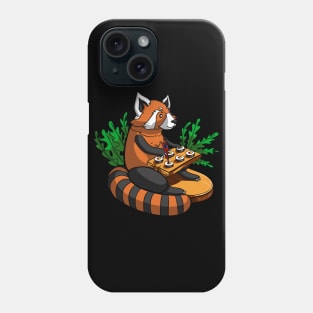 Red Panda Bear Eating Sushi Phone Case