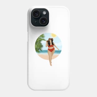 Beach Girl 4, Summertime illustration Phone Case