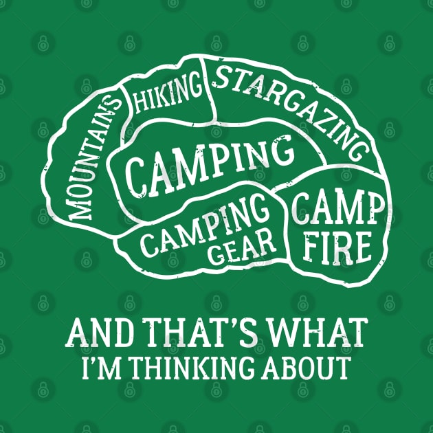 Brain Scan Camping Mountain Hiking Stargazing Camp Fire by TheBlackCatprints