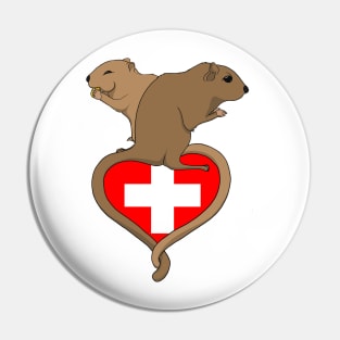 Gerbil Switzerland (dark) Pin