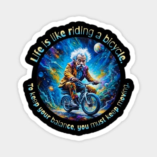 Einstein: Life is Like a Bicycle Magnet