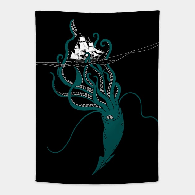 Kraken Tapestry by TamiArt