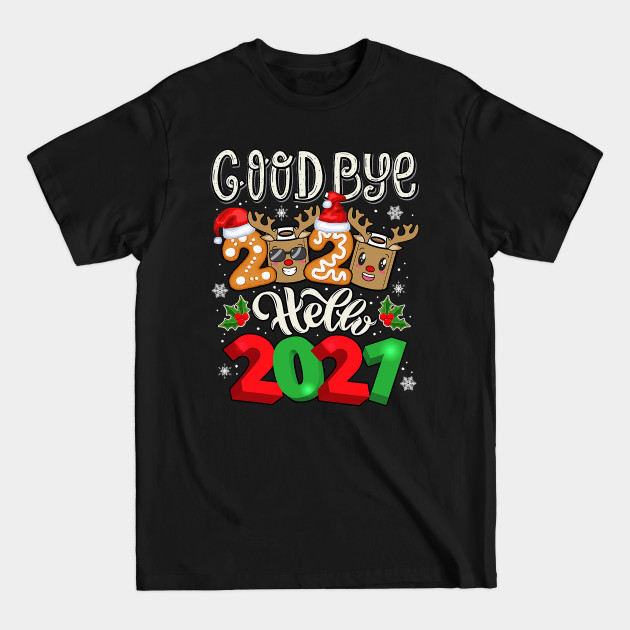 Discover 2021 Happy New Year Reindeer Face Mask Pajama Family Xmas - Happy New Year - T-Shirt