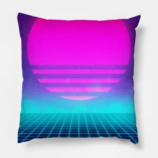 Outrun Background Pillow