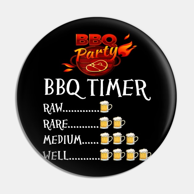 BBQ Timer  Beer Gift for Barbecue Beer and Meat lovers Pin by nellieuyangela