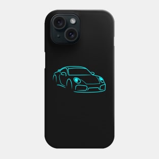 911 car sport racing race aqua Phone Case