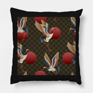 Crane bird pattern Pillow