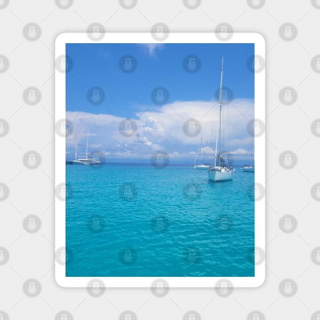 Mediterranean Serenity: Drink Blue Waters Magnet by HFGJewels