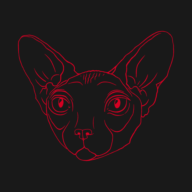 Red Devil Sphynx cat by ArtFork