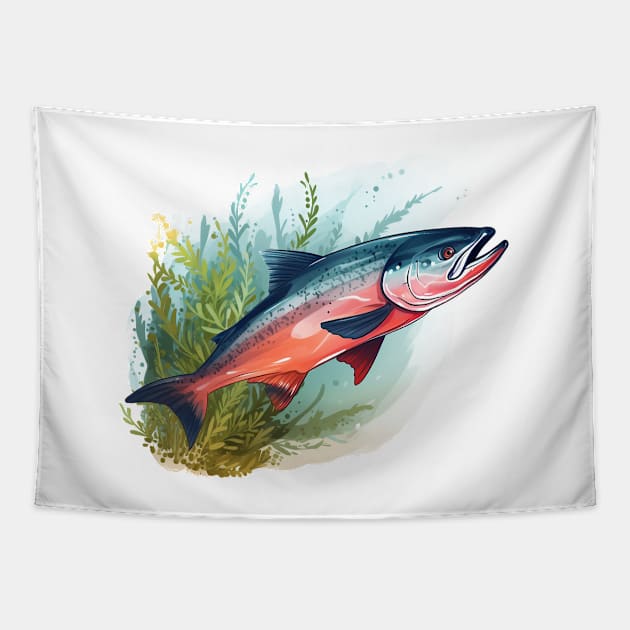 Pacific Northwest Salmon Tapestry by zooleisurelife