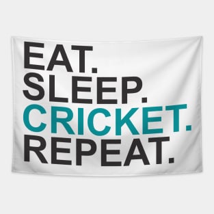 Eat Sleep Cricket Repeat Tapestry