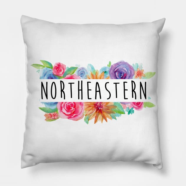 Northeastern University Pillow by aterkaderk