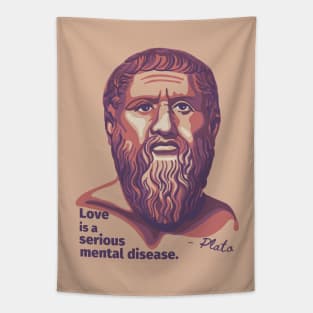 Plato Portrait and Quote Tapestry