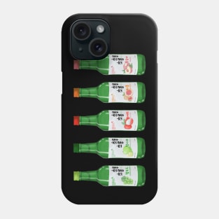 Soju Bottles drink korean aesthetics graphics illustration Phone Case