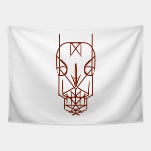 Red Metrical - Digital Hand Drawn Print by ObKrux Tapestry