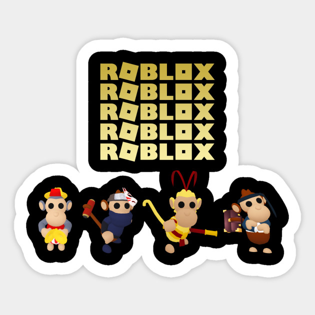 Roblox Adopt Me Monkeys Roblox Sticker Teepublic Au - monkey roblox avatar